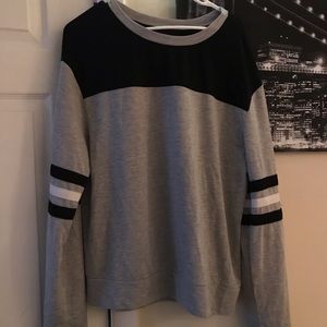 Black and white long sleeve shirt